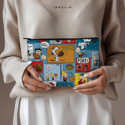 Retro Comic Strip Makeup & Pencil Pouch – Double-Sided Print – IBRELIA™ IBRELIA
