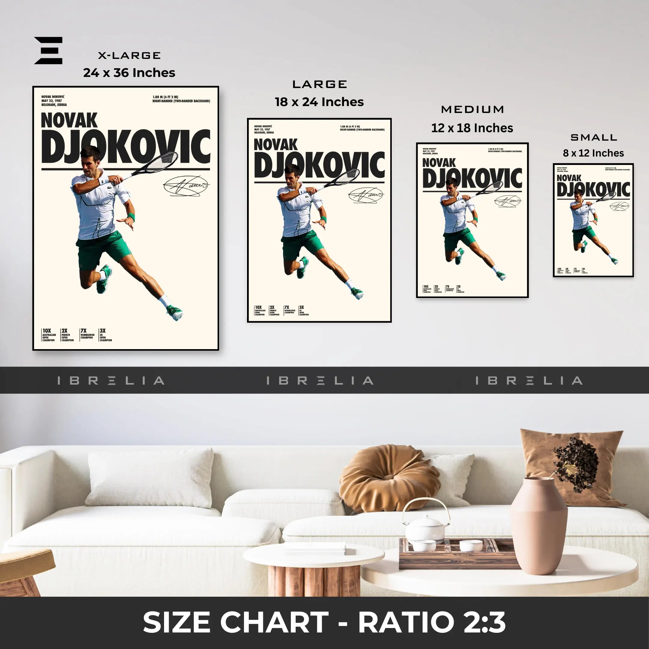 Novak Djokovic Resin Wall Art – “The Champion” Edition | IBRELIA IBRELIA