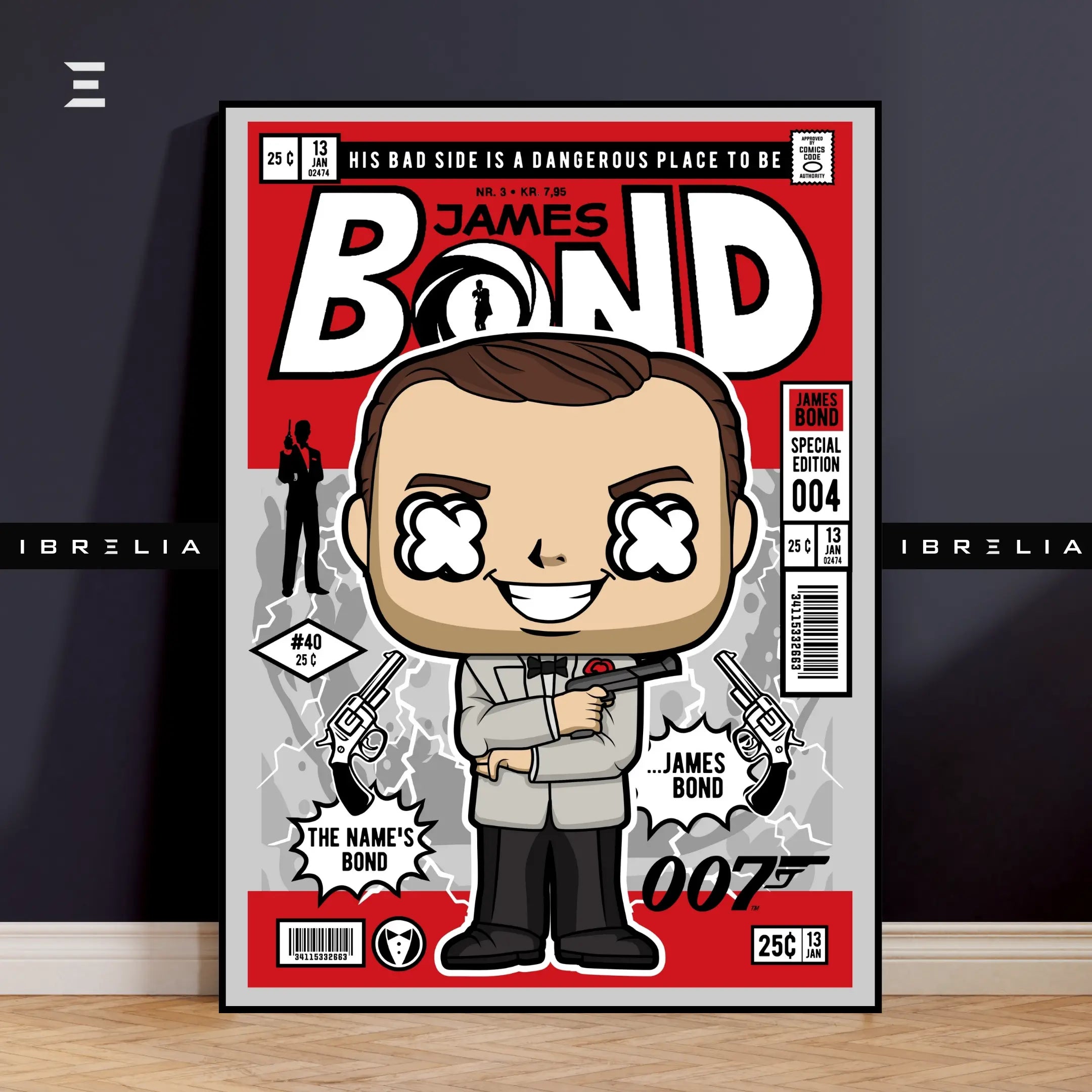James Bond Pop Art Resin Wall Art – “The Name’s Bond” Edition | IBRELIA IBRELIA