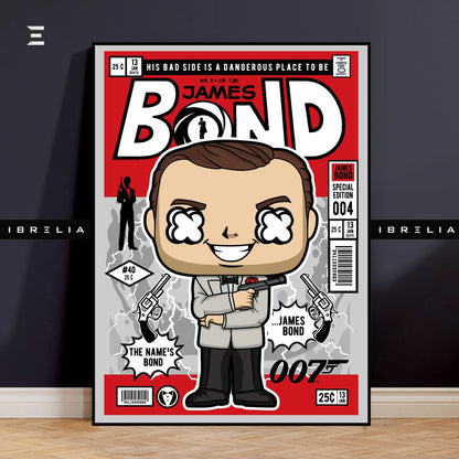 James Bond Pop Art Resin Wall Art – “The Name’s Bond” Edition | IBRELIA IBRELIA