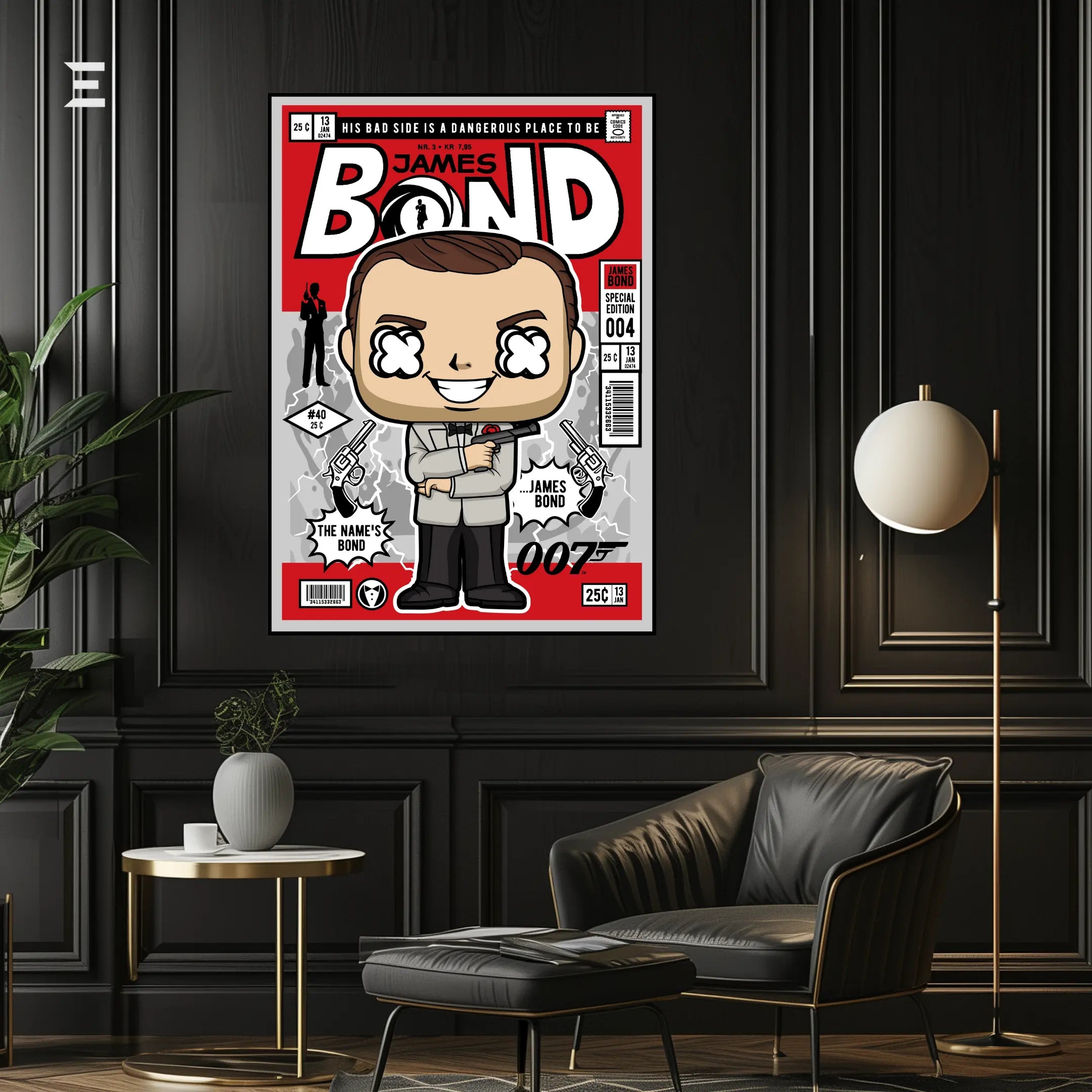 James Bond Pop Art Resin Wall Art – “The Name’s Bond” Edition | IBRELIA IBRELIA