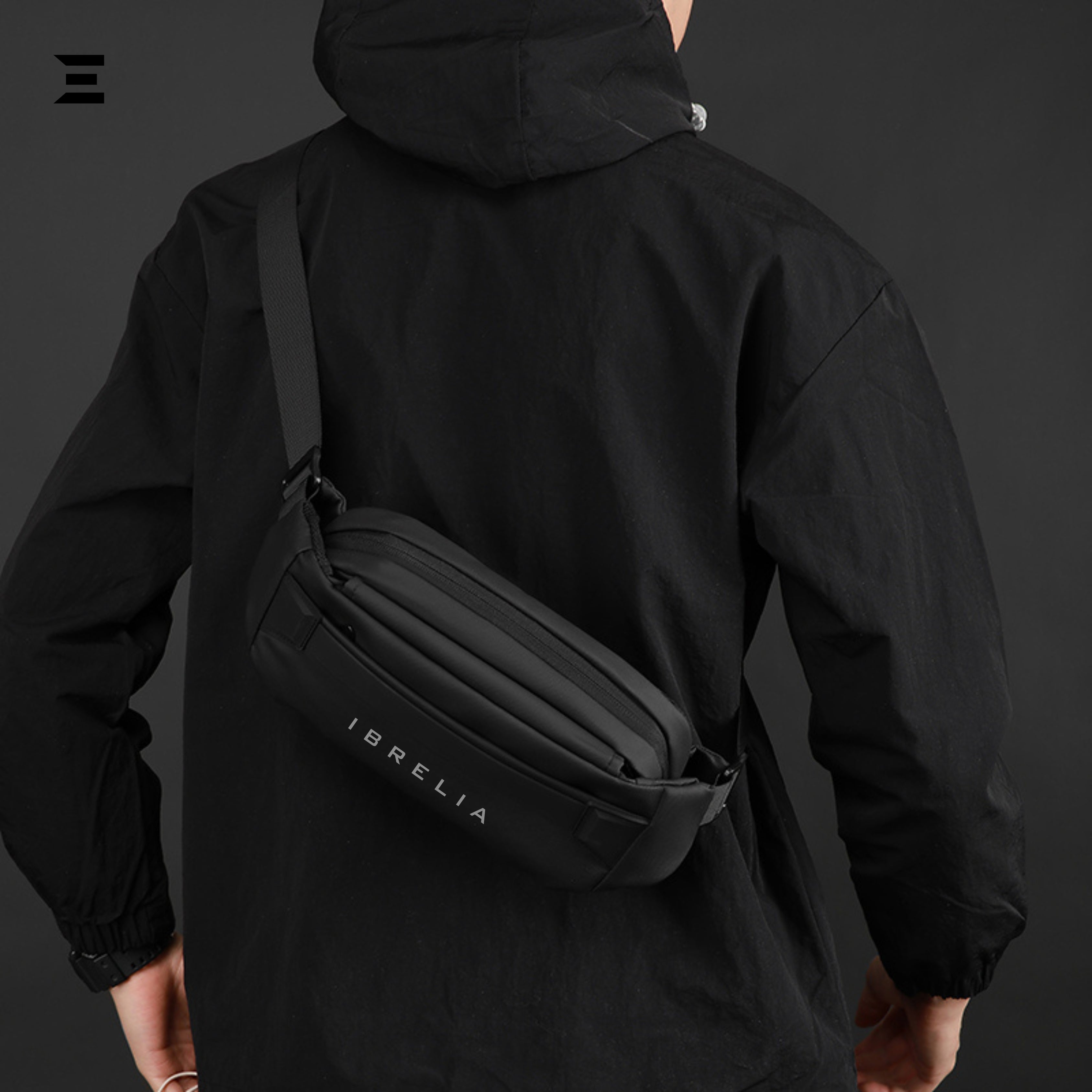 IBRELIA™ Urban Tech Crossbody Bag – Waterproof Minimal Sling IBRELIA