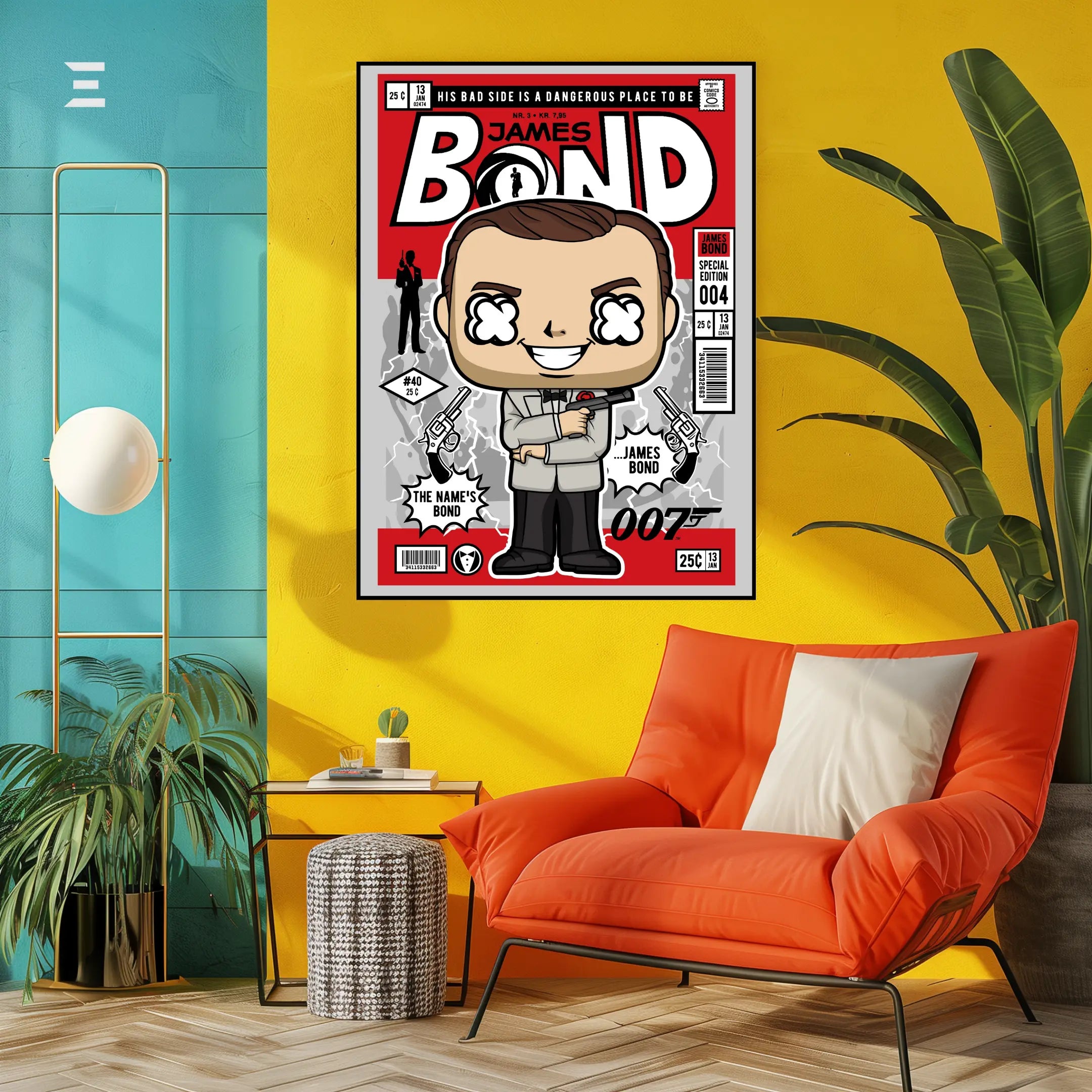 James Bond Pop Art Resin Wall Art – “The Name’s Bond” Edition | IBRELIA IBRELIA
