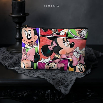 Minnie Mouse Comic Panel Makeup & Pencil Pouch – Double-Sided Print – IBRELIA™ IBRELIA