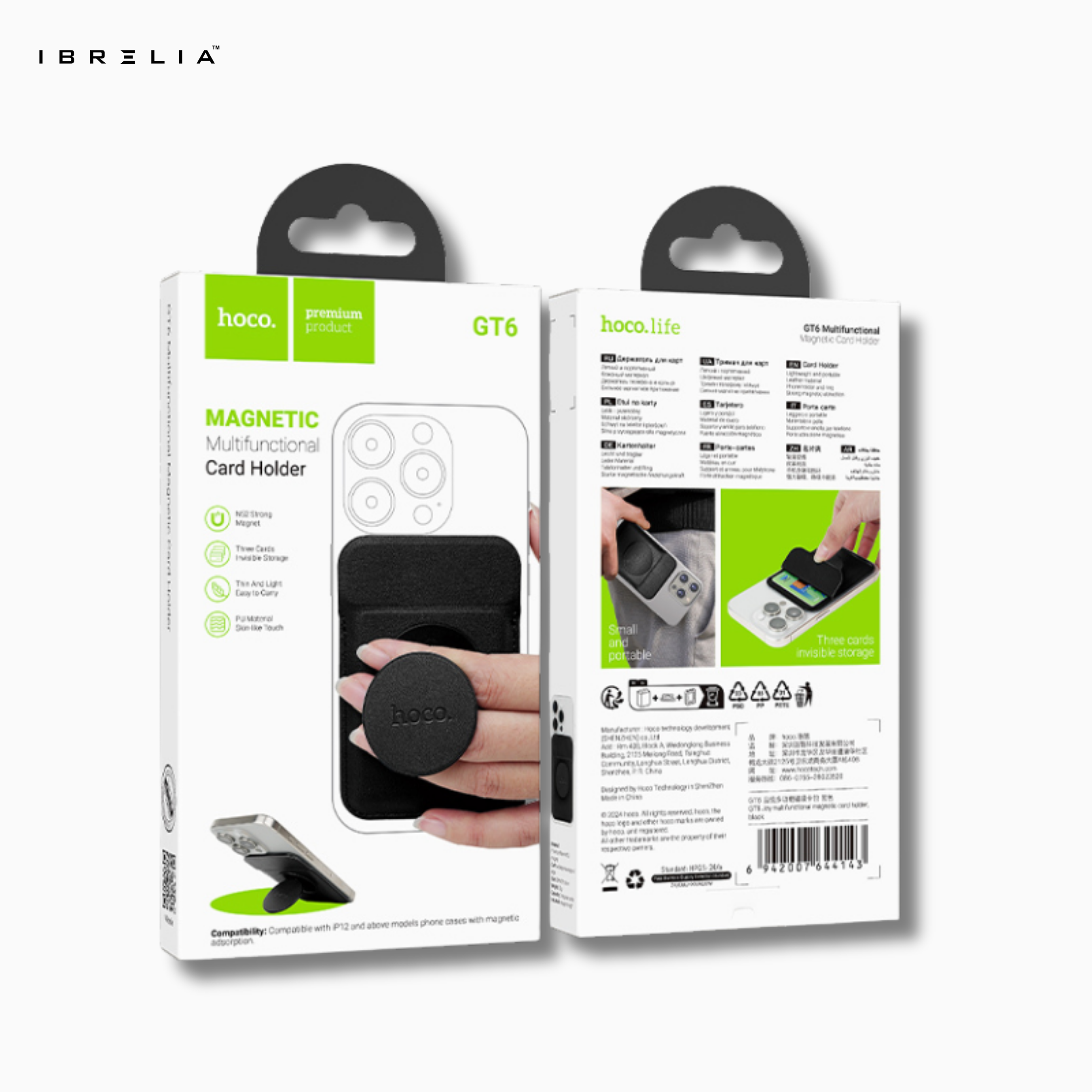 HOCO GT6 – Magnetic Multifunctional Card Holder | IBRELIA™