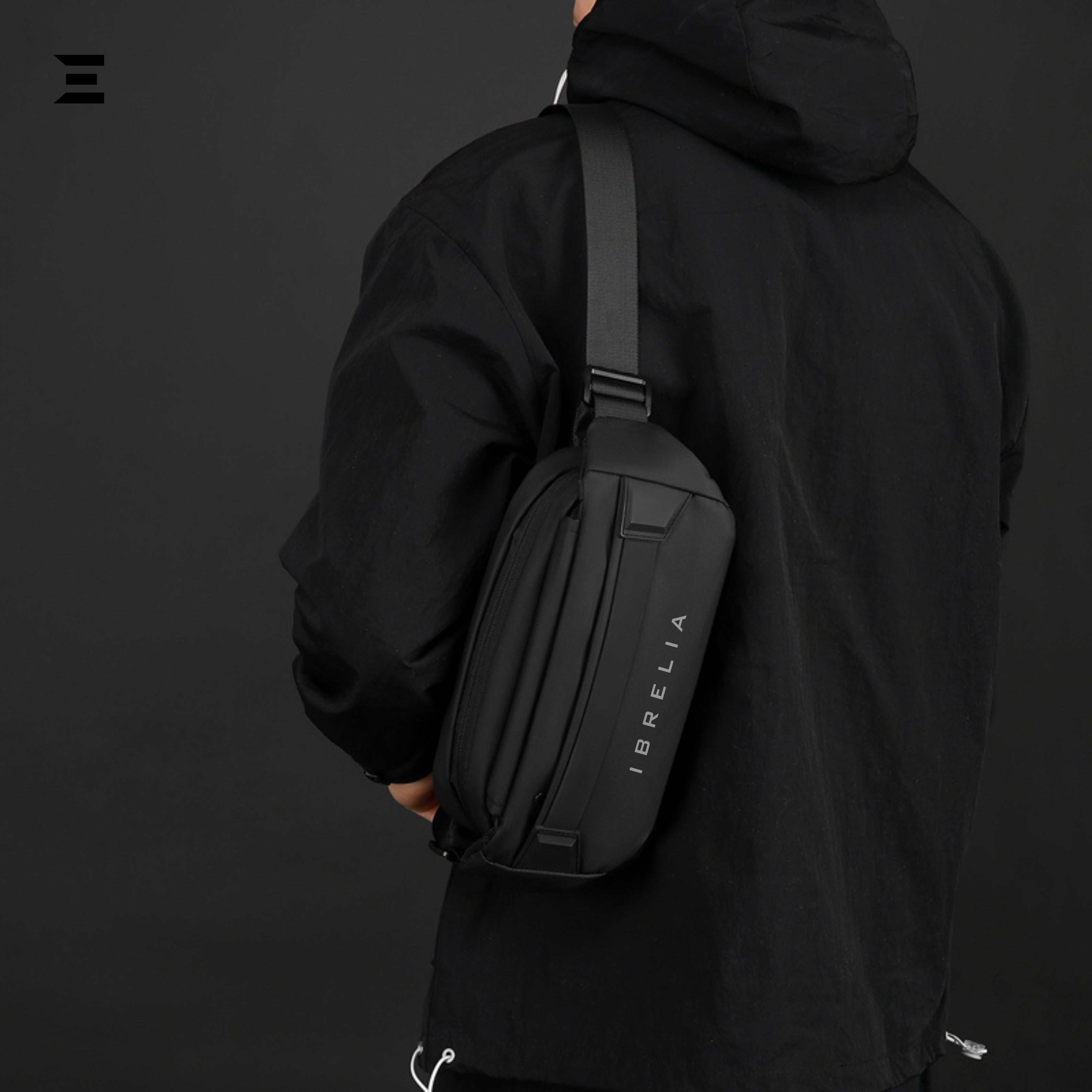 IBRELIA™ Urban Tech Crossbody Bag – Waterproof Minimal Sling IBRELIA