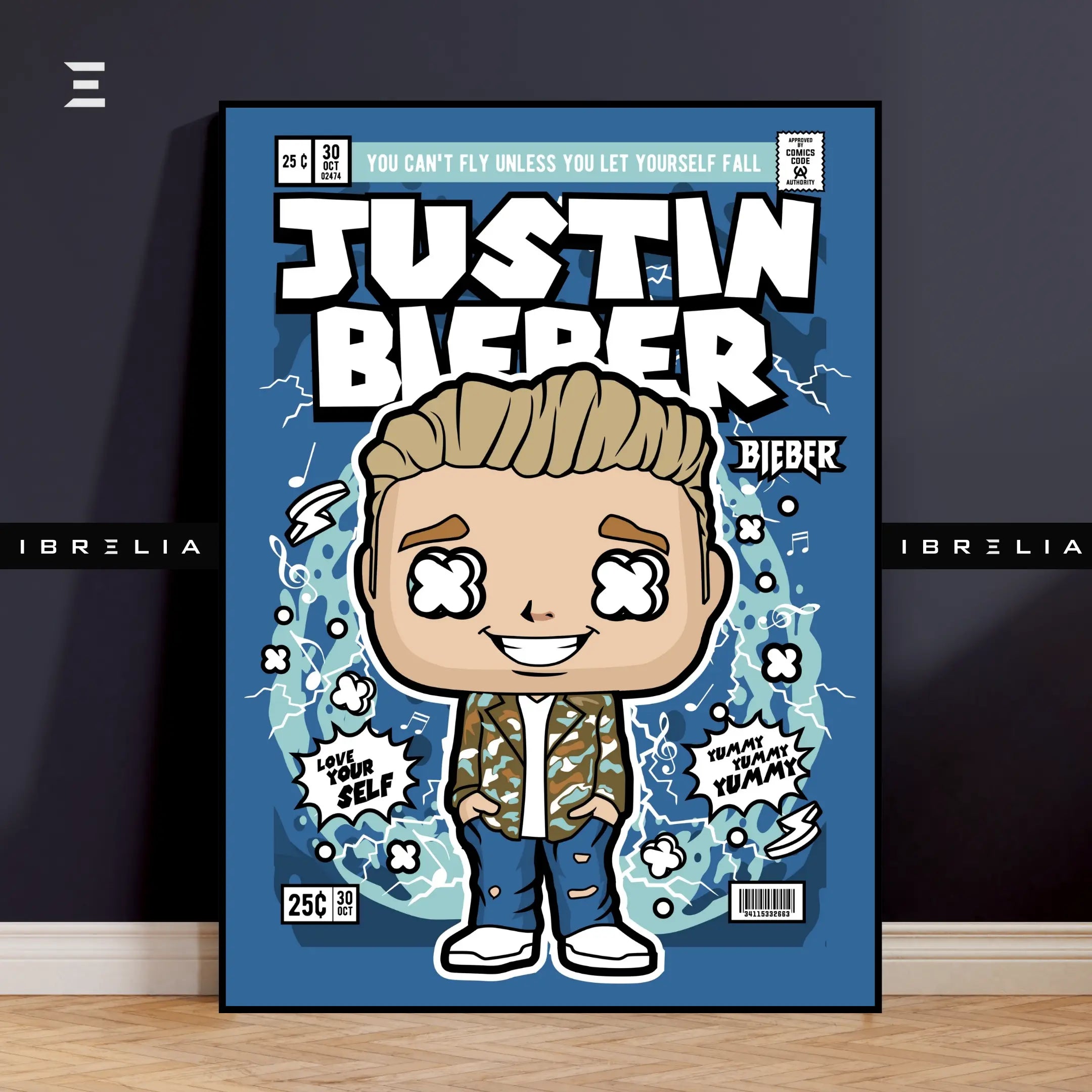 Justin Bieber Pop Art Resin Wall Art – “Love Yourself” Edition | IBRELIA IBRELIA