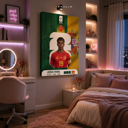 Lamine Yamal FIFA World Cup 2026 Wall Art – Spain Football Wonderkid | IBRELIA™