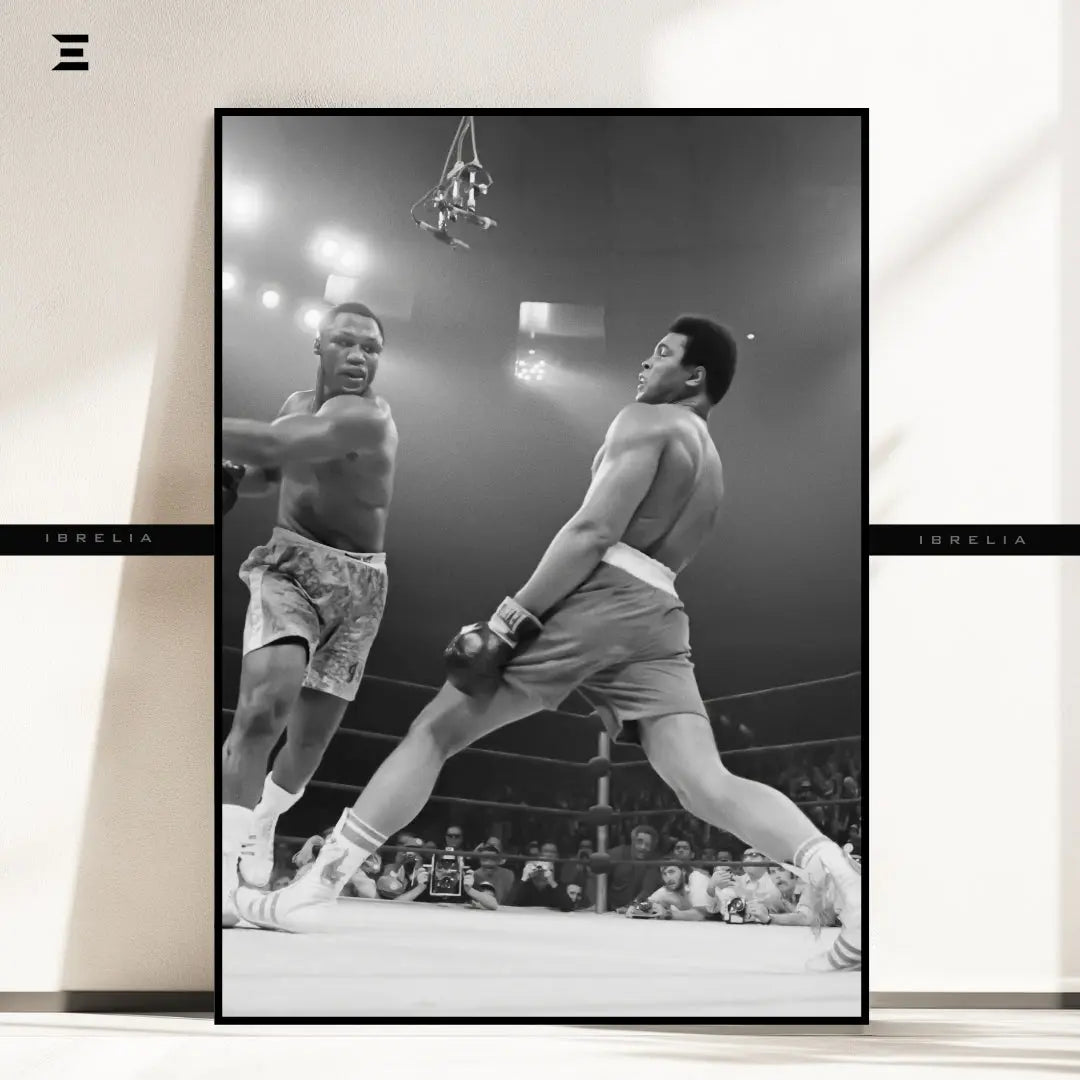 Premium Resin Coated Wall Art – Muhammad Ali vs Joe Frazier Fight Frame | IBRELIA Pakistan IBRELIA