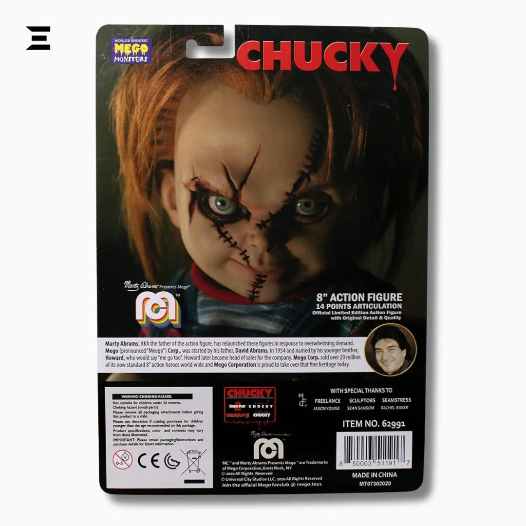 Chucky 8-Inch Mego Action Figure – Limited Edition Horror Collectible IBRELIA