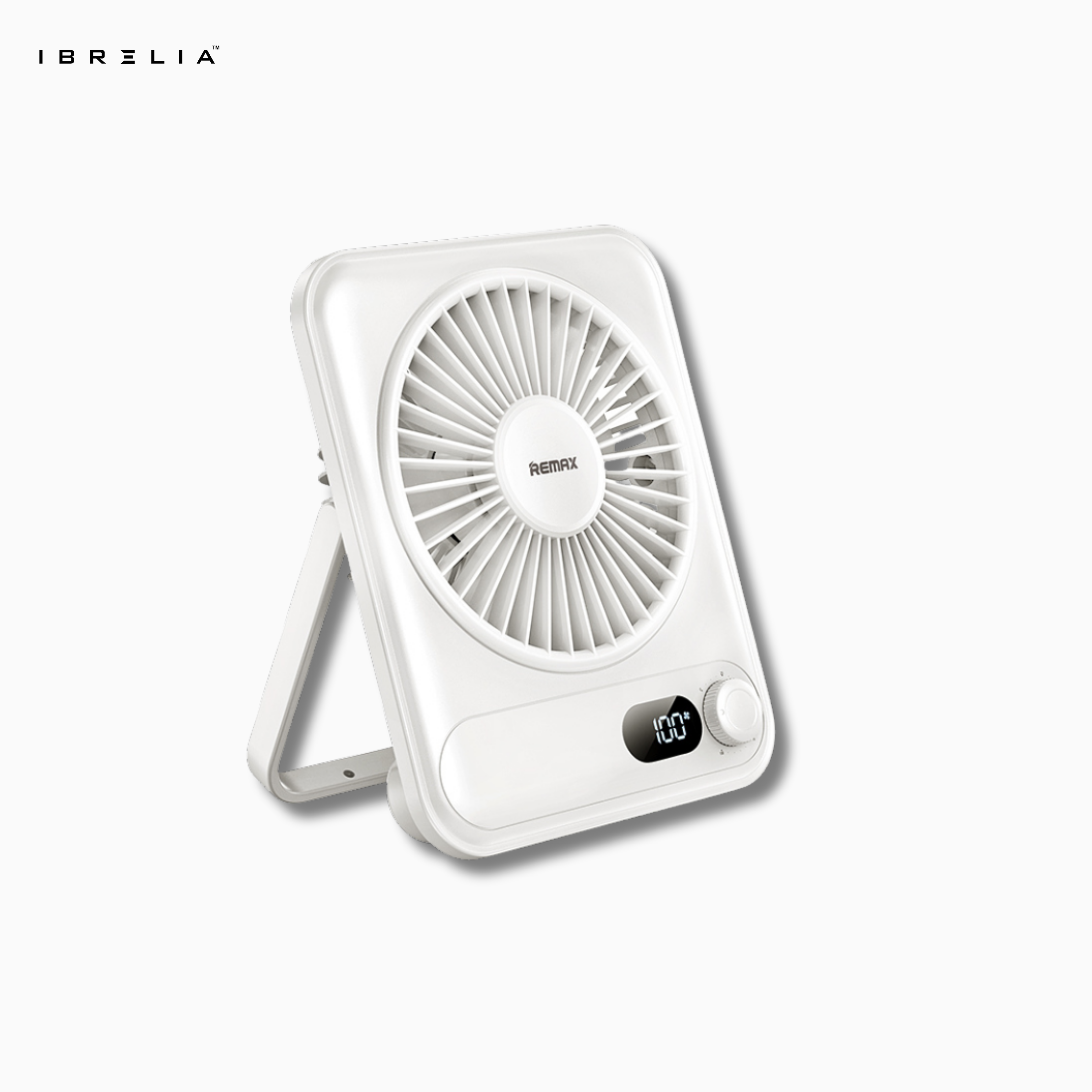 REMAX RS-ZF03 Ultra-Thin Desktop Fan | Digital Display | Variable Speed Control | Portable USB Fan | IBRELIA™