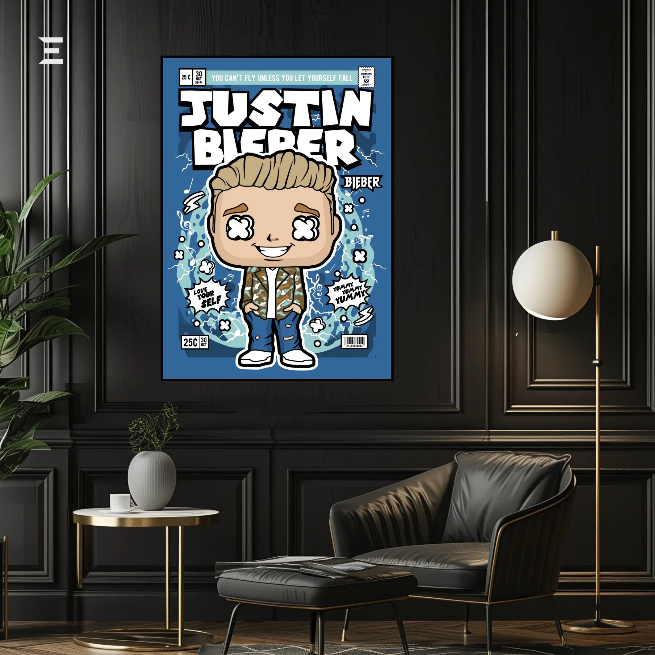 Justin Bieber Pop Art Resin Wall Art – “Love Yourself” Edition | IBRELIA IBRELIA