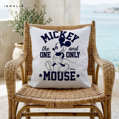 Mickey Mouse Classic Cushion – “The One and Only” Cartoon Pillow 15x15 Inch | Minimal Disney Style | IBRELIA™ IBRELIA