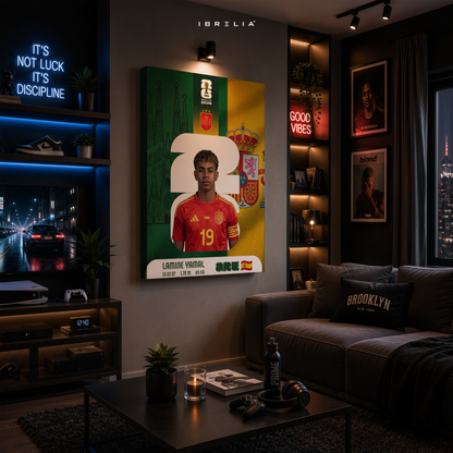 Lamine Yamal FIFA World Cup 2026 Wall Art – Spain Football Wonderkid | IBRELIA™