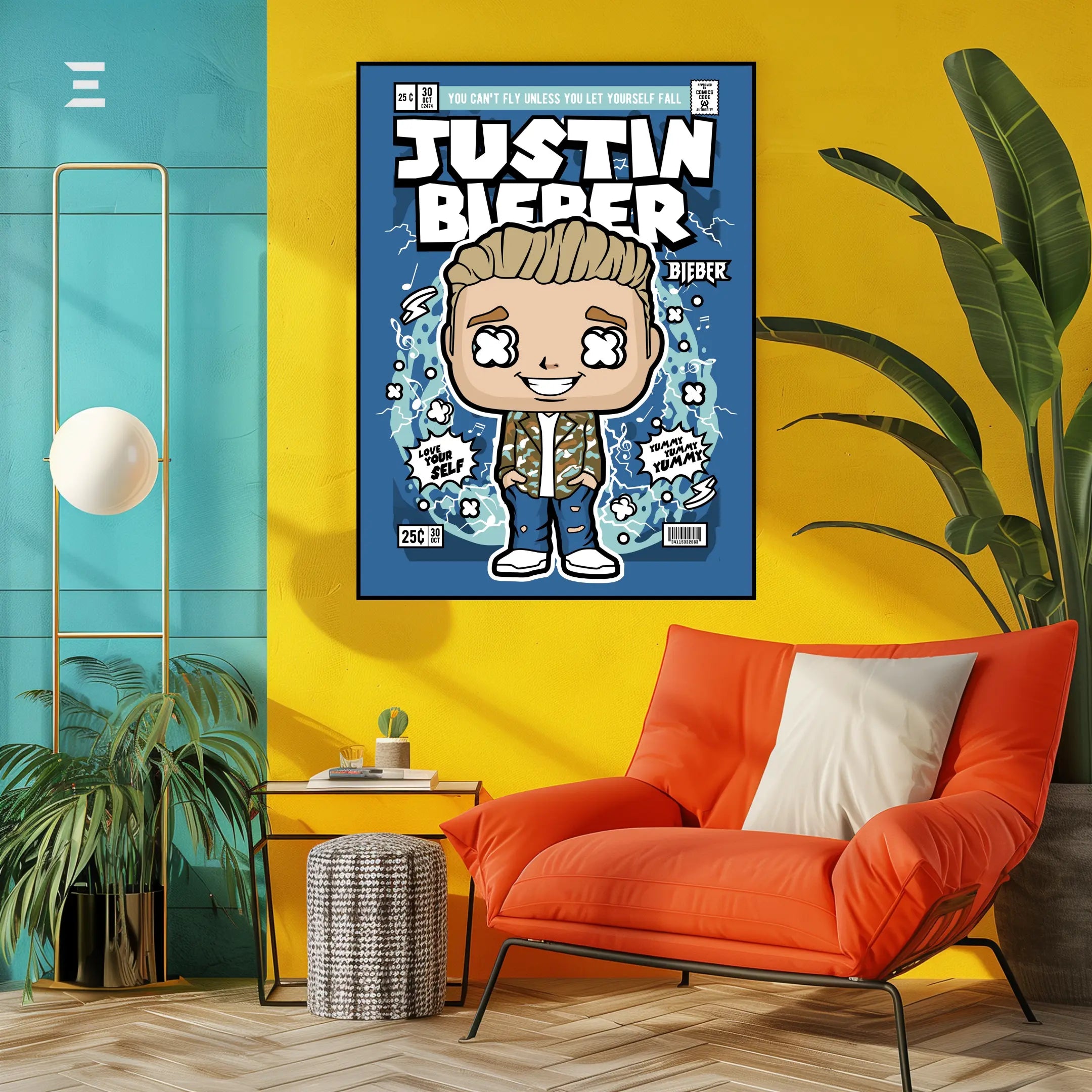 Justin Bieber Pop Art Resin Wall Art – “Love Yourself” Edition | IBRELIA IBRELIA