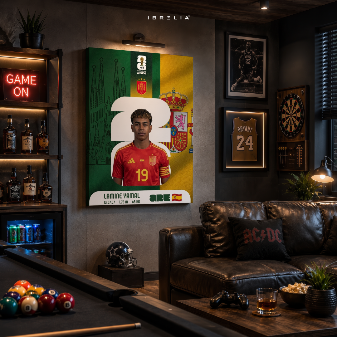 Lamine Yamal FIFA World Cup 2026 Wall Art – Spain Football Wonderkid | IBRELIA™