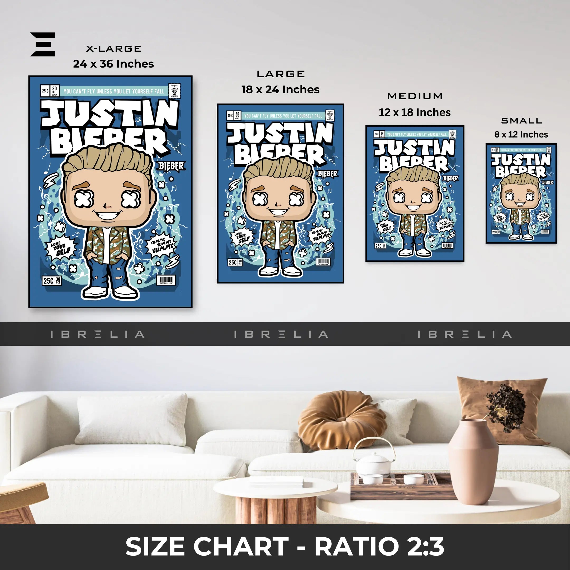 Justin Bieber Pop Art Resin Wall Art – “Love Yourself” Edition | IBRELIA IBRELIA
