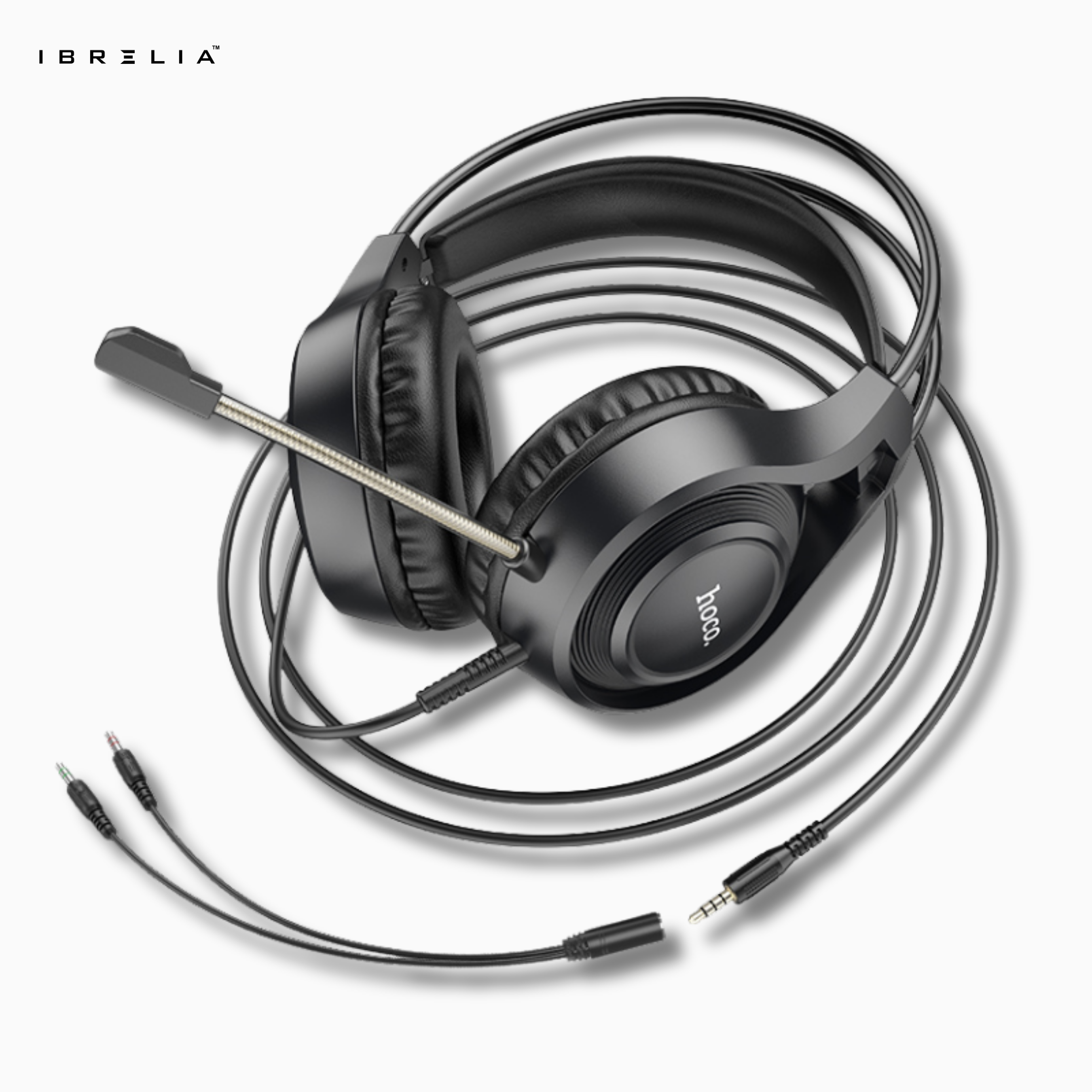 HOCO W106 Gaming Headphones – 50mm Drivers, Dual 3.5mm Plug | IBRELIA™