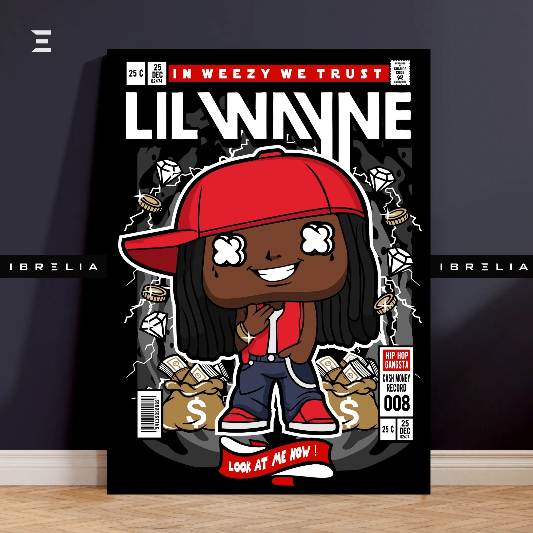 Lil Wayne Pop Art Resin Wall Art – “In Weezy We Trust” Edition | IBRELIA IBRELIA