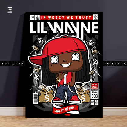 Lil Wayne Pop Art Resin Wall Art – “In Weezy We Trust” Edition | IBRELIA IBRELIA