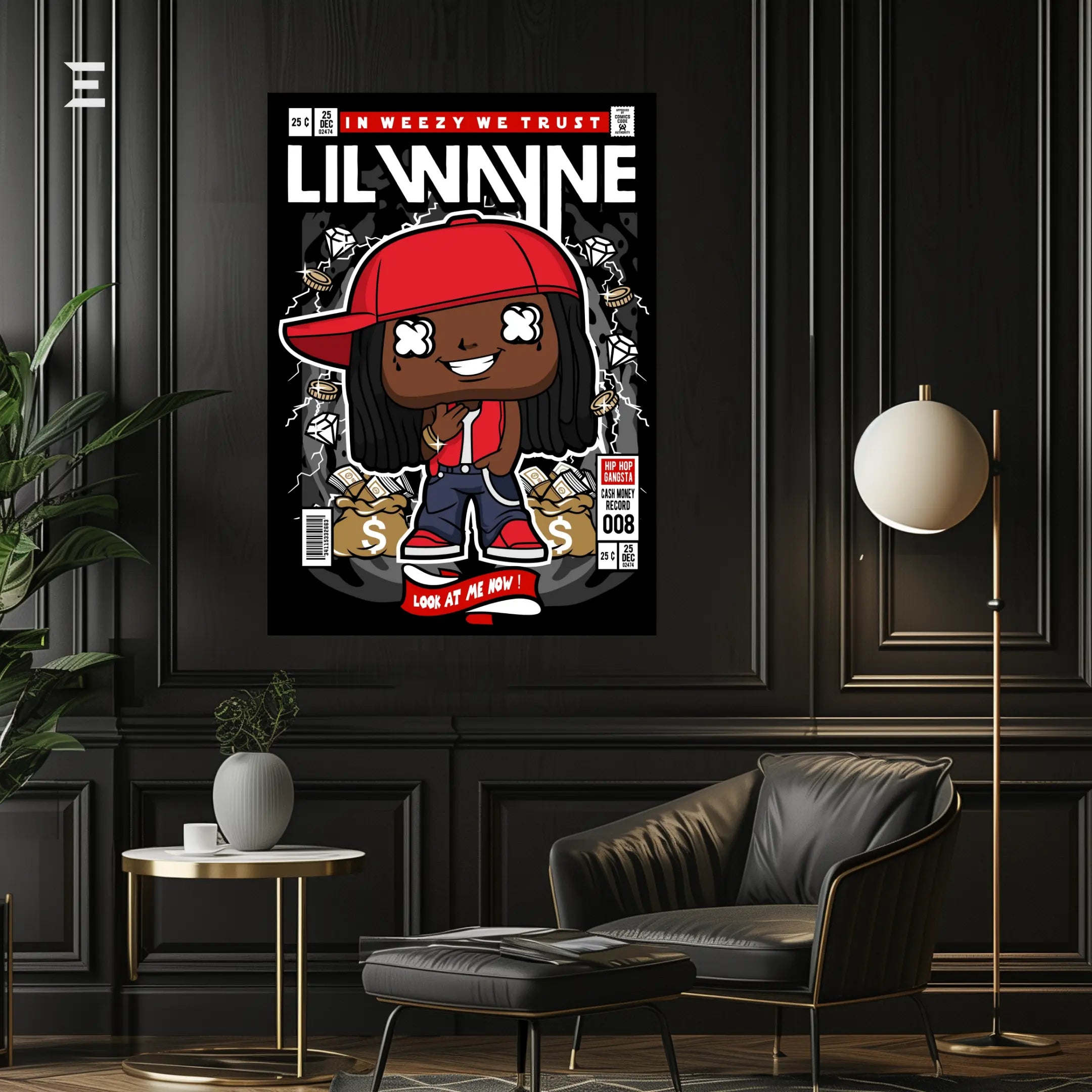 Lil Wayne Pop Art Resin Wall Art – “In Weezy We Trust” Edition | IBRELIA IBRELIA
