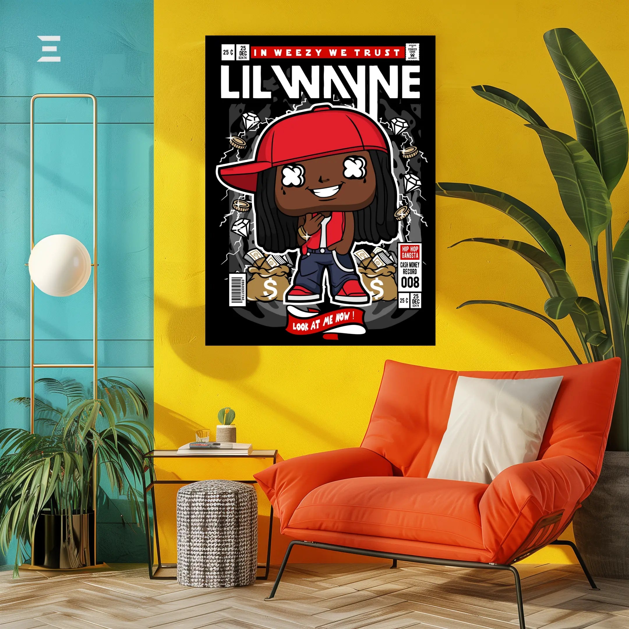 Lil Wayne Pop Art Resin Wall Art – “In Weezy We Trust” Edition | IBRELIA IBRELIA