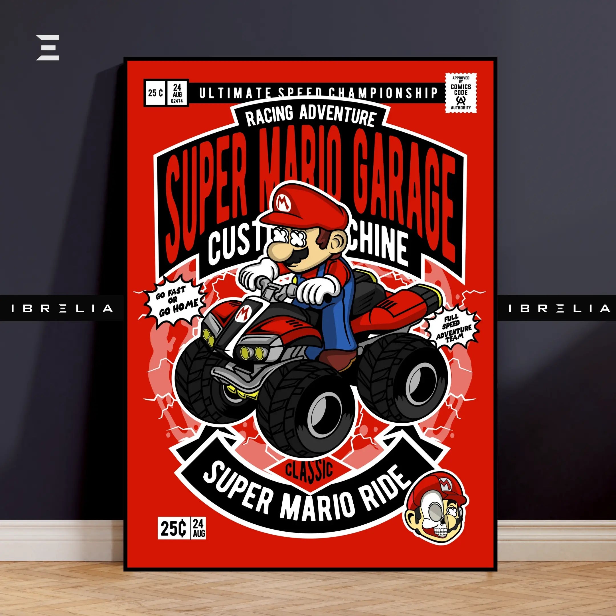 Super Mario Pop Art Resin Wall Art – “Racing Adventure Garage Edition” | IBRELIA IBRELIA