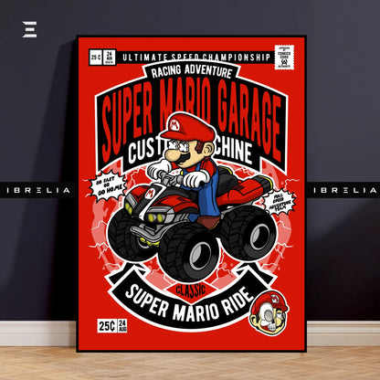 Super Mario Pop Art Resin Wall Art – “Racing Adventure Garage Edition” | IBRELIA IBRELIA