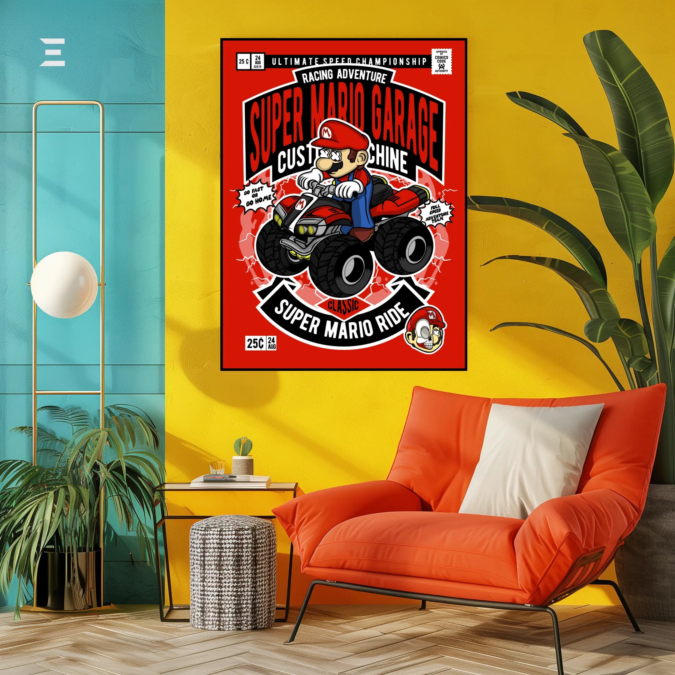 Super Mario Pop Art Resin Wall Art – “Racing Adventure Garage Edition” | IBRELIA IBRELIA