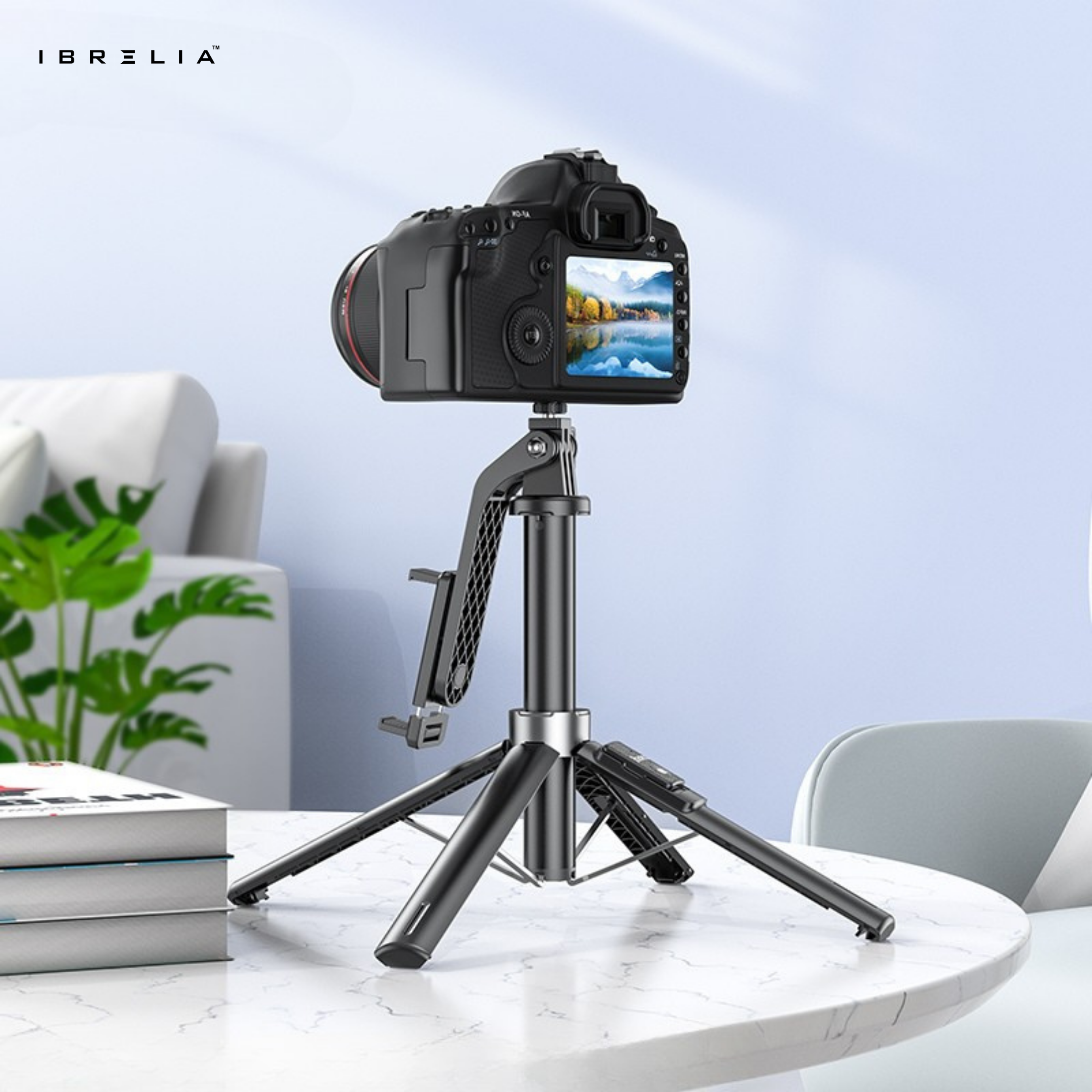 HOCO K21 – 2-in-1 Quadropod Live Streaming Tripod (1.37m Height + Bluetooth Remote) | IBRELIA™