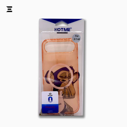 HOTME Printed Transparent MagSafe Case – Monkey Design Shockproof Cover for iPhone | IBRELIA™ IBRELIA
