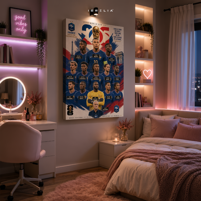 France FIFA World Cup 2026 Team Wall Art – Kylian Mbappé Football Poster | IBRELIA™