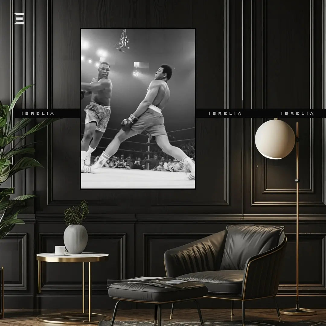 Premium Resin Coated Wall Art – Muhammad Ali vs Joe Frazier Fight Frame | IBRELIA Pakistan IBRELIA