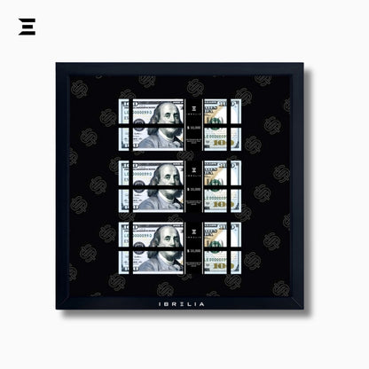 IBRELIA™ 3D USD Money Frame – $100 Stacks | Premium 12x12 Luxury Acrylic Display Frame