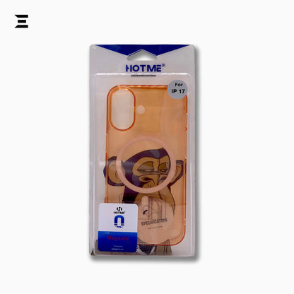 HOTME Printed Transparent MagSafe Case – Monkey Design Shockproof Cover for iPhone | IBRELIA™ IBRELIA