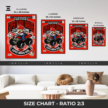 Super Mario Pop Art Resin Wall Art – “Racing Adventure Garage Edition” | IBRELIA IBRELIA