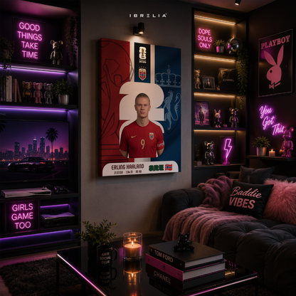 Erling Haaland FIFA World Cup 2026 Wall Art – Norway Football Superstar | IBRELIA™