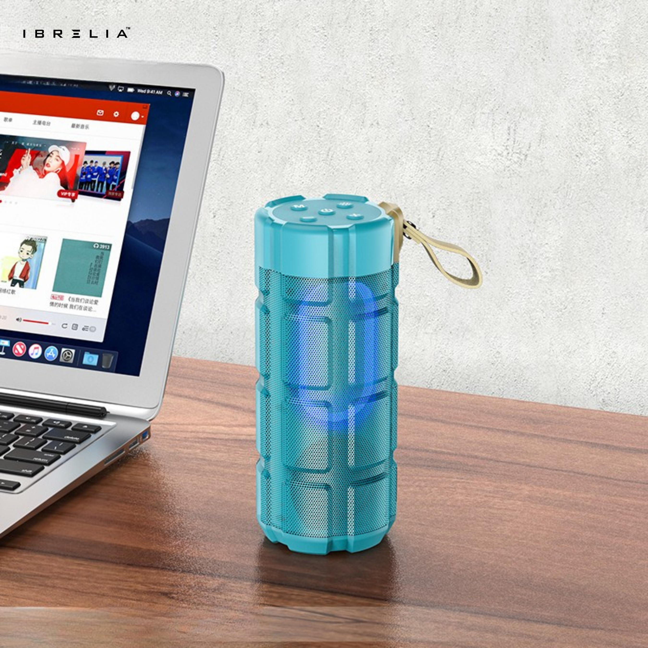 HOCO HC7 Pleasant Sports BT Speaker – Dual 5W Wireless Speaker with LED Flashing Light & Multi-Mode Playback | IBRELIA™