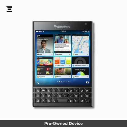 BlackBerry Passport Black – Pre-Owned | Classic BlackBerry Smartphone | Phone Only – With Charger