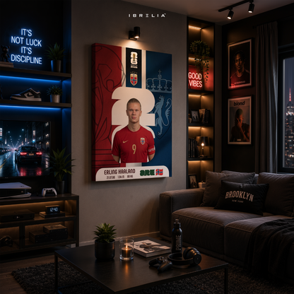 Erling Haaland FIFA World Cup 2026 Wall Art – Norway Football Superstar | IBRELIA™