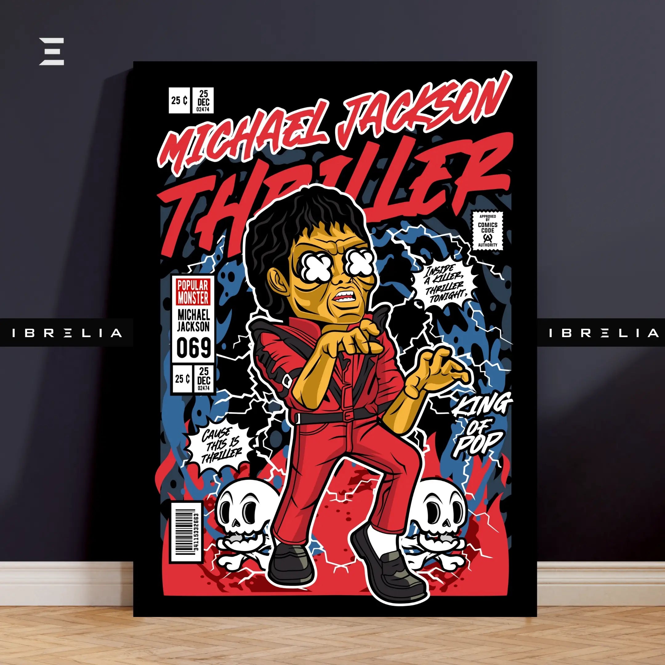 Michael Jackson Thriller Pop Art Resin Wall Art – King of Pop Edition | IBRELIA IBRELIA