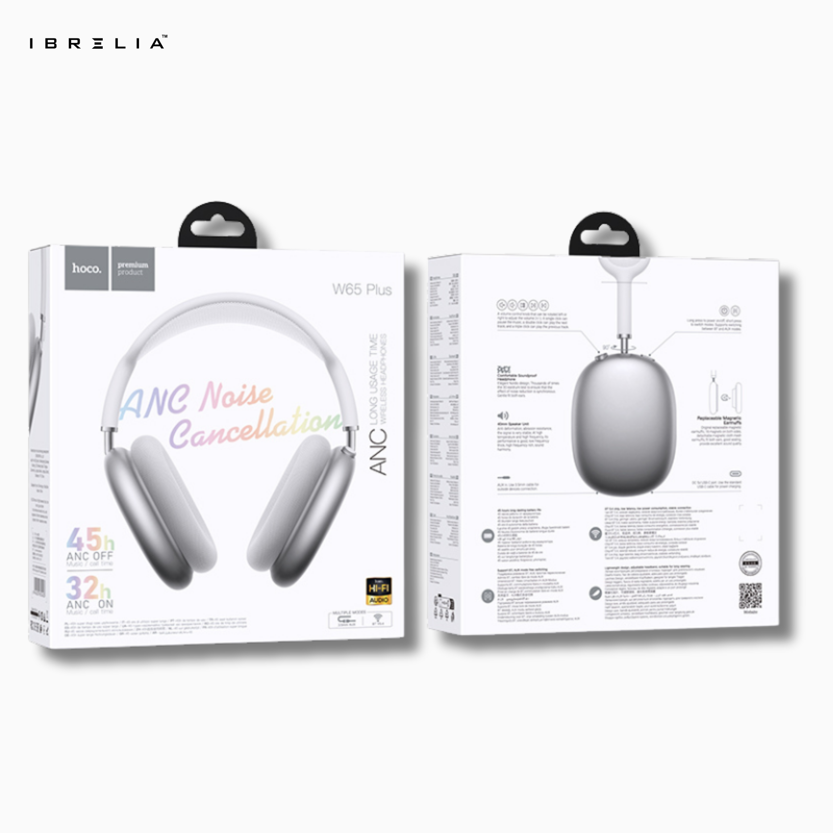 HOCO W65 Plus ANC Wireless Headphones – Bluetooth 5.4 | IBRELIA™