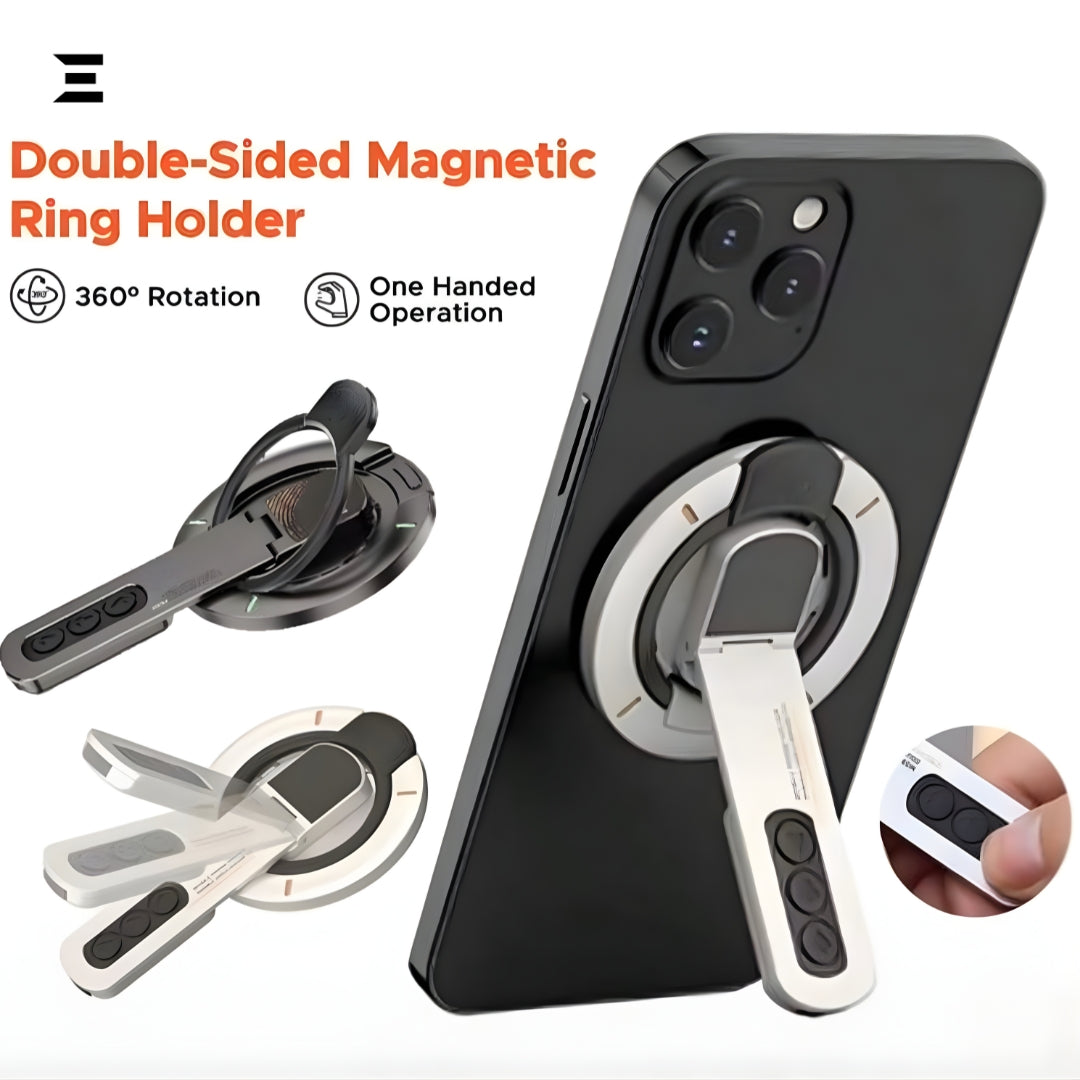 Magnetic Ring Phone Holder – 360° Rotating Stand & Grip