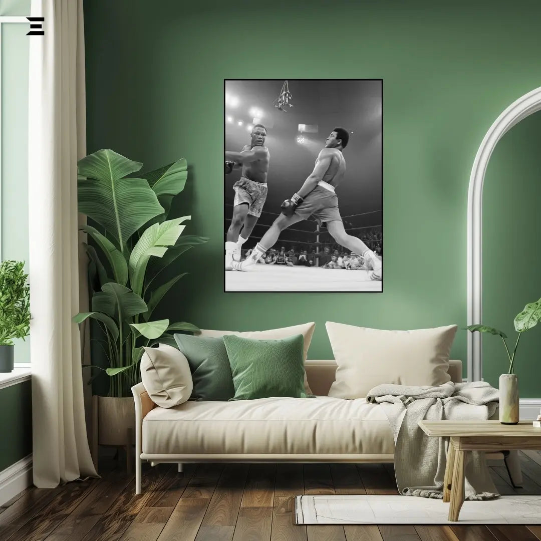 Premium Resin Coated Wall Art – Muhammad Ali vs Joe Frazier Fight Frame | IBRELIA Pakistan IBRELIA