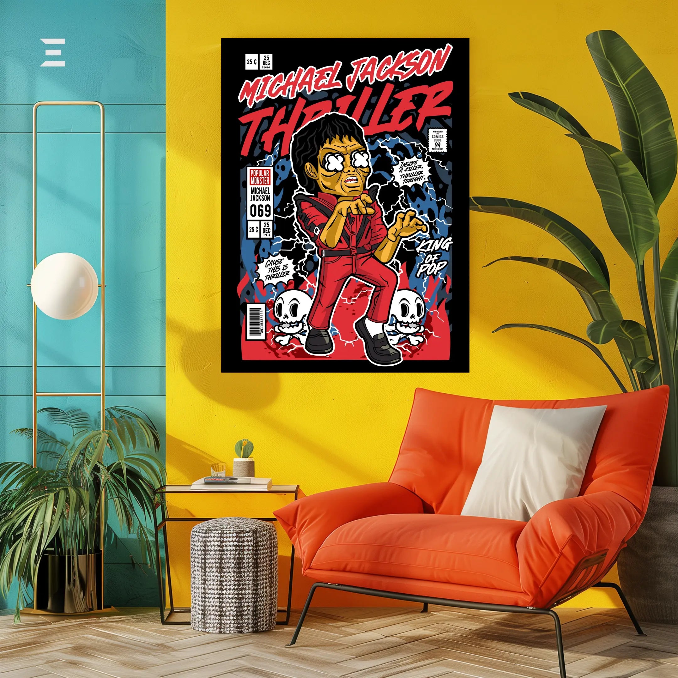 Michael Jackson Thriller Pop Art Resin Wall Art – King of Pop Edition | IBRELIA IBRELIA
