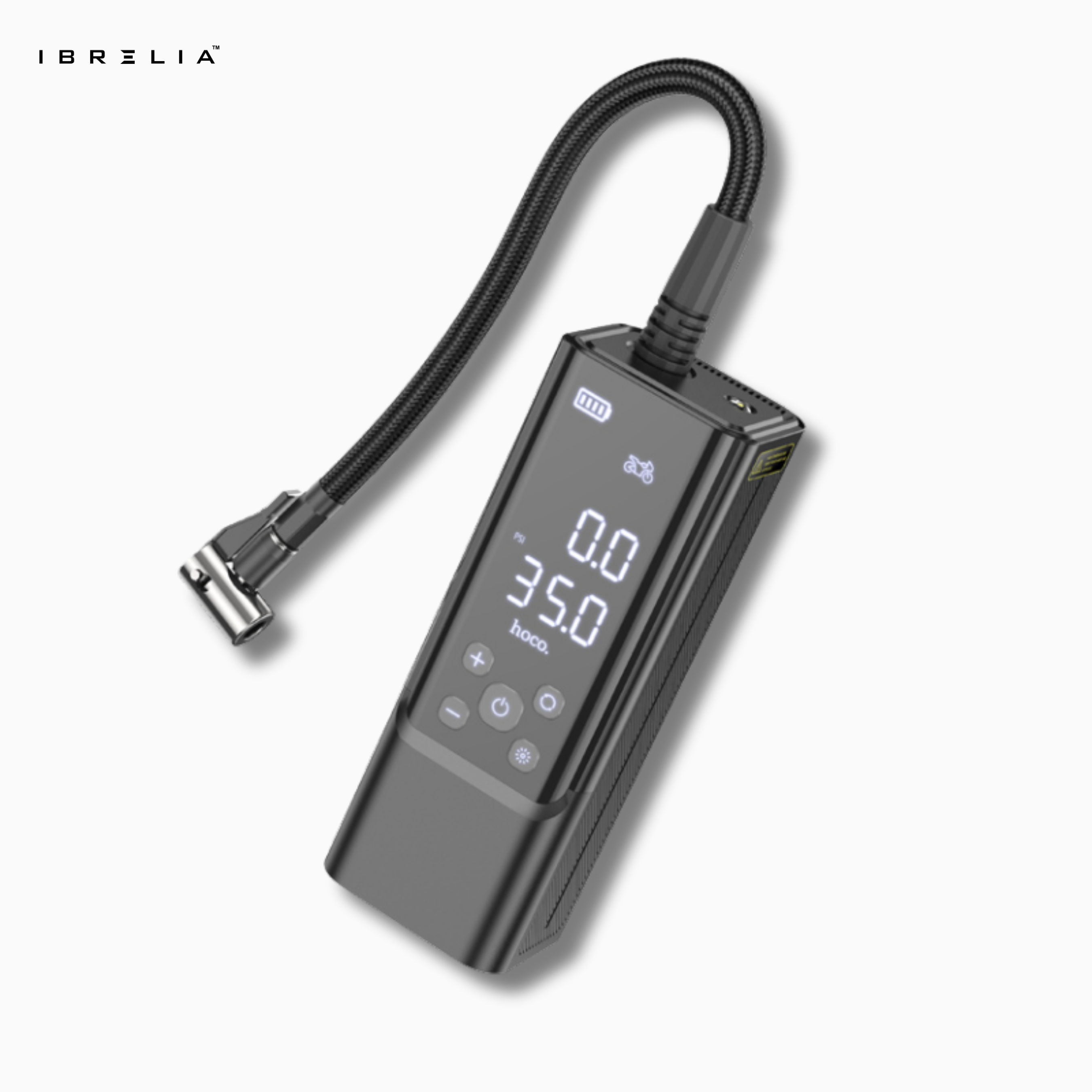 HOCO ZP7 Maddy Portable Smart Air Pump – 5000mAh 2-in-1 Power Bank & Air Compressor | IBRELIA™