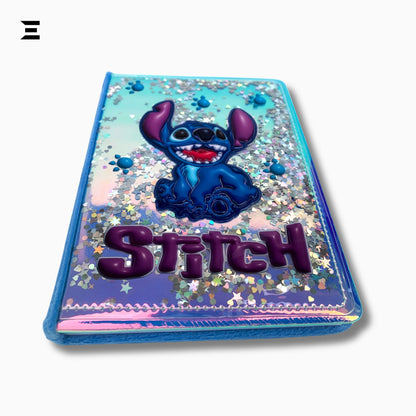 Stitch Glitter Magic Notebook A5 - Size | Cute Cartoon Mini Diary Journal | IBRELIA™ IBRELIA