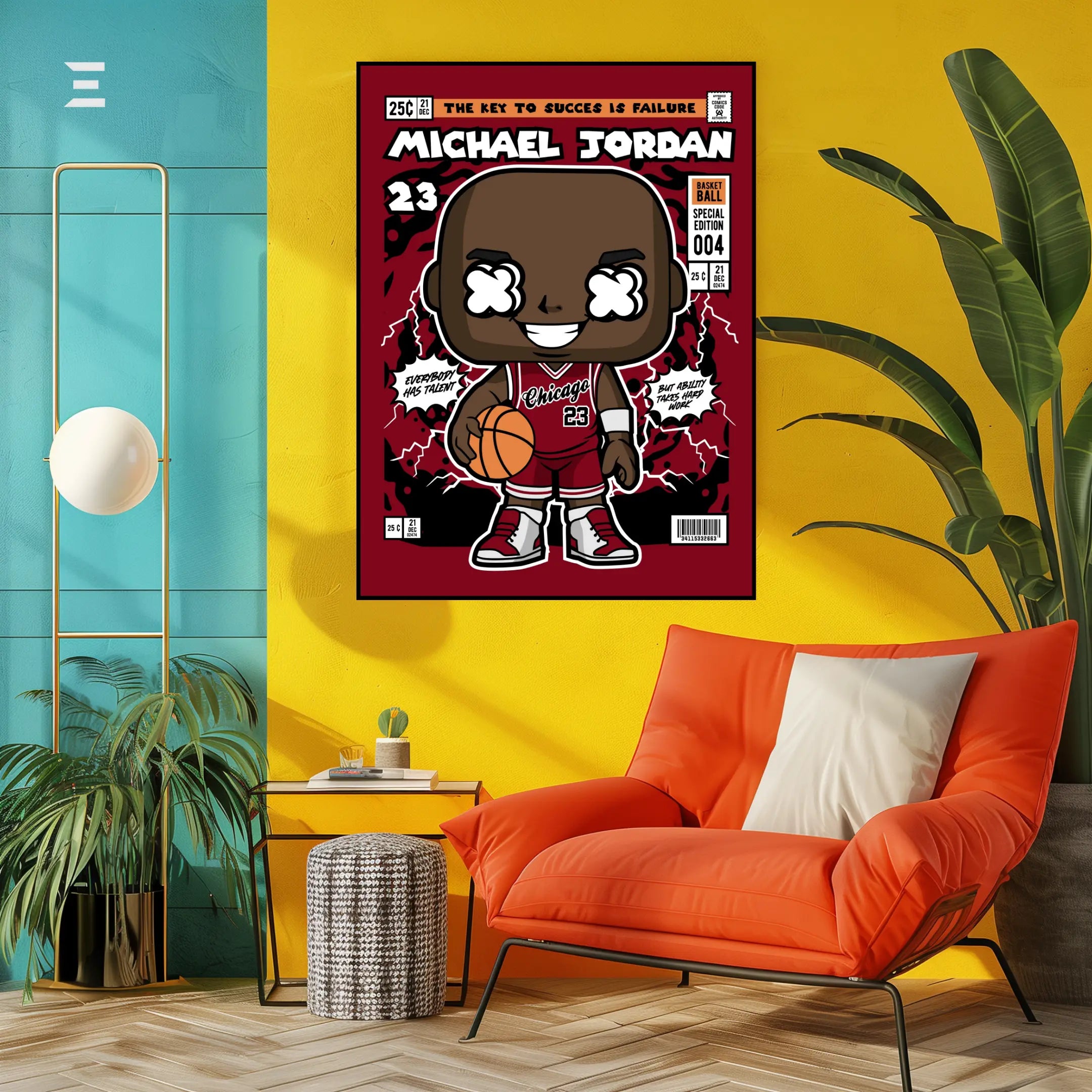Michael Jordan Pop Art Resin Wall Art – Chicago Bulls #23 Edition | IBRELIA IBRELIA