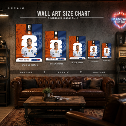 Virgil van Dijk FIFA World Cup 2026 Wall Art – Netherlands Football Captain | IBRELIA™
