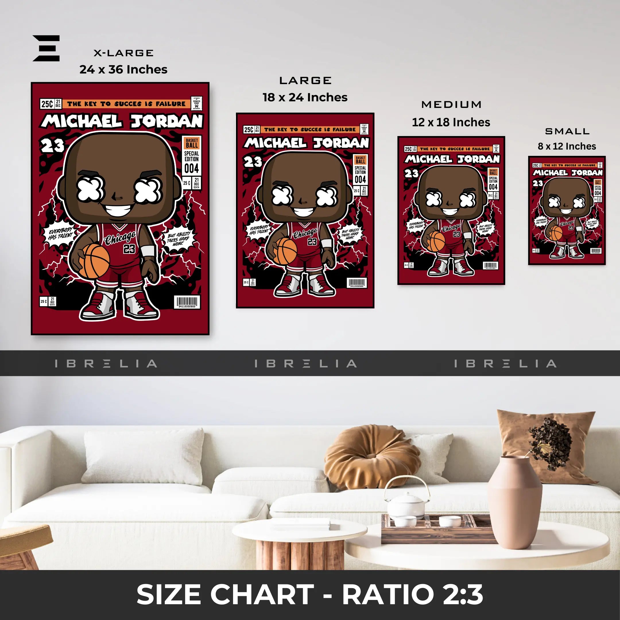 Michael Jordan Pop Art Resin Wall Art – Chicago Bulls #23 Edition | IBRELIA IBRELIA